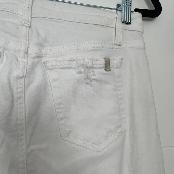 Joe’s Jeans White Distressed Skinny Jeans Mid Rise Ripped Denim | Size 28 - Picture 13 of 13